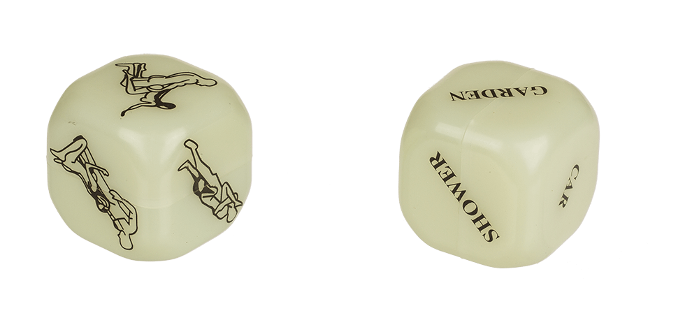 Love dice, Kamasutra, glow in the dark,