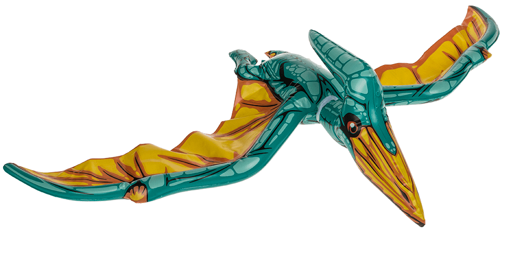 Inflatable dinosaurs, ca. 60 cm,