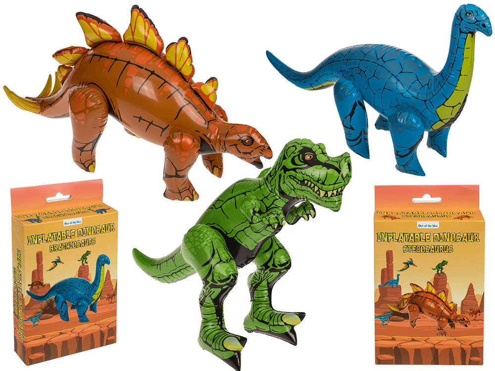 Inflatable dinosaurs, ca. 60 cm,