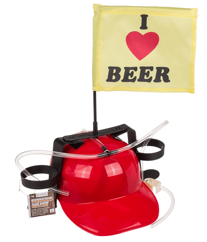 Drinking helmet, I love Beer with flag,