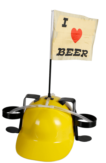 Drinking helmet, I love Beer with flag,