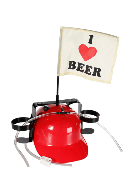 Drinking helmet, I love Beer with flag,