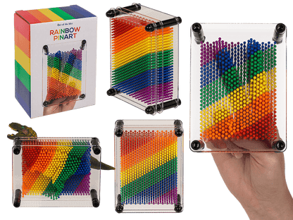 Pin Art, Rainbow, Pride, ca. 12 x 9 cm,