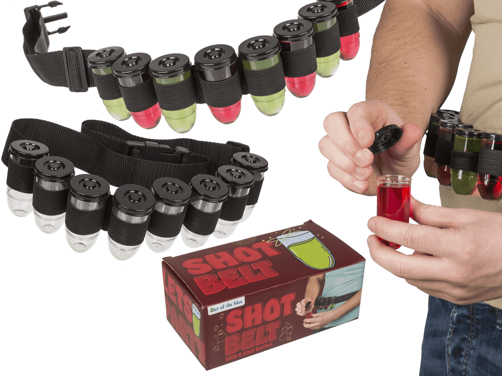 Shot Belt, with 8 shot bottles,