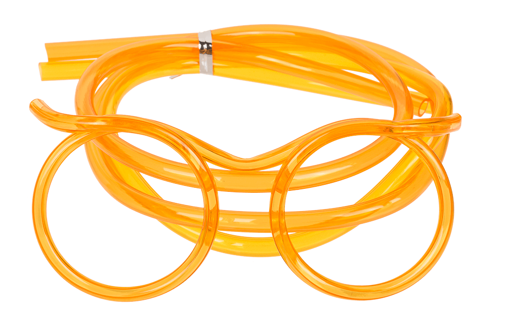 Drinking tube, Glasses,