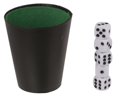 Dice game set, 5 dices, 1 dice cup,