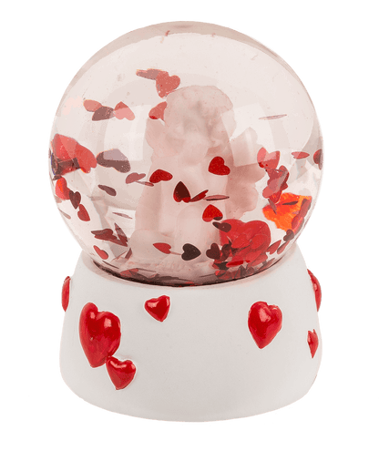 Polyresin glitterball, Angel withl heart,