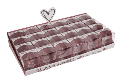 Glass Angel with Heart, 5 cm,