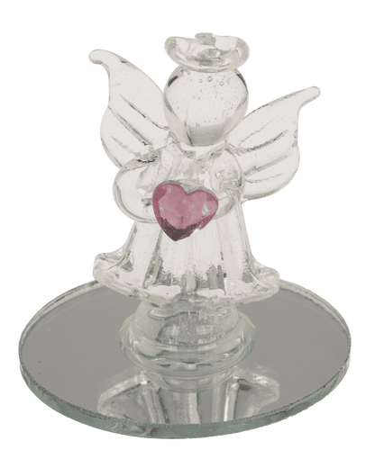 Glass Angel with Heart, 5 cm,