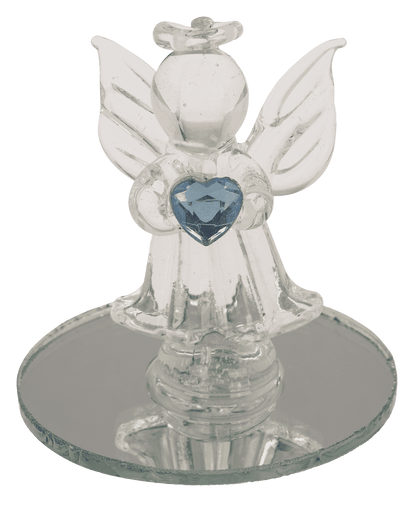 Glass Angel with Heart, 5 cm,