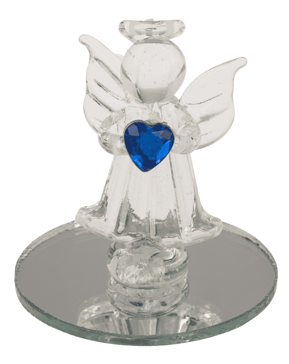 Glass Angel with Heart, 5 cm,