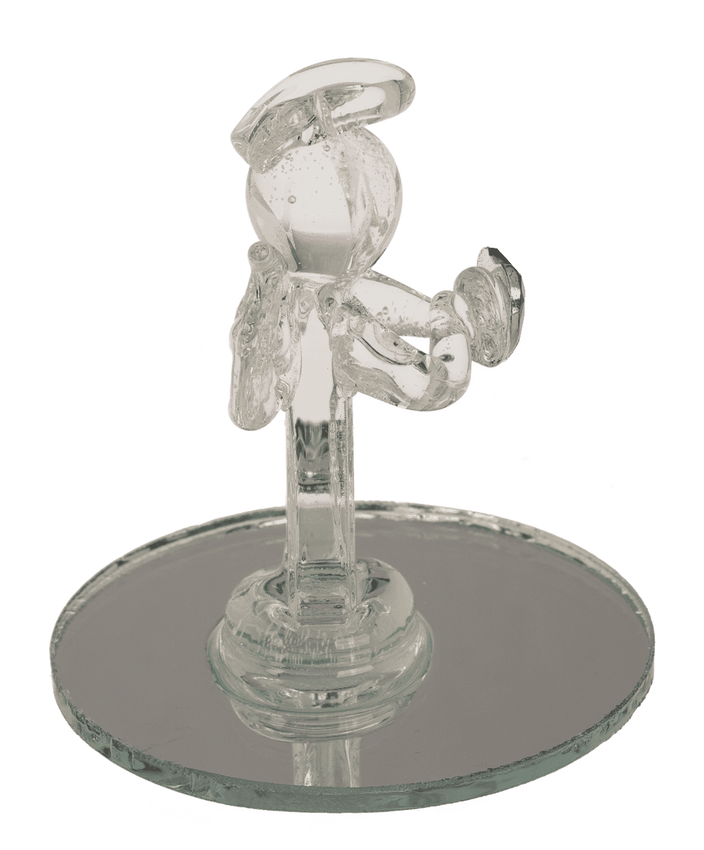 Glass Angel with Heart, 5 cm,