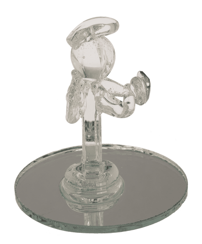 Glass Angel with Heart, 5 cm,