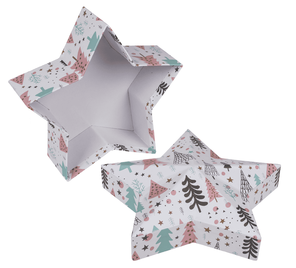 White star shaped gift box,