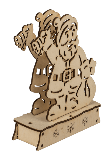Wooden  silhouette, Santa Claus, with LED