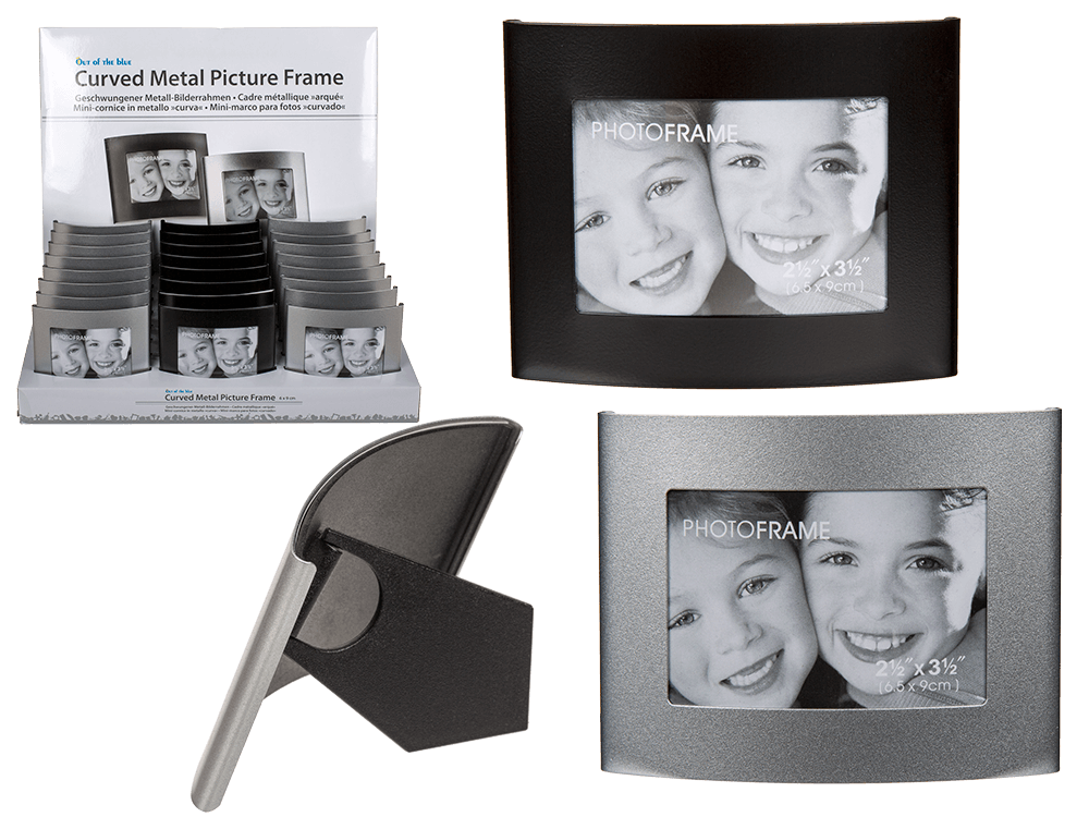 Curved metal picture frame,