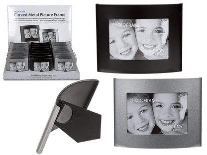 Curved metal picture frame,