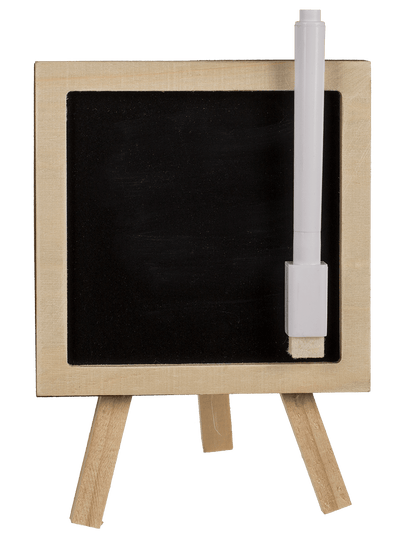 Mini magnetic black board, with pen and stand,