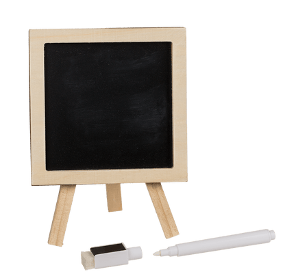 Mini magnetic black board, with pen and stand,