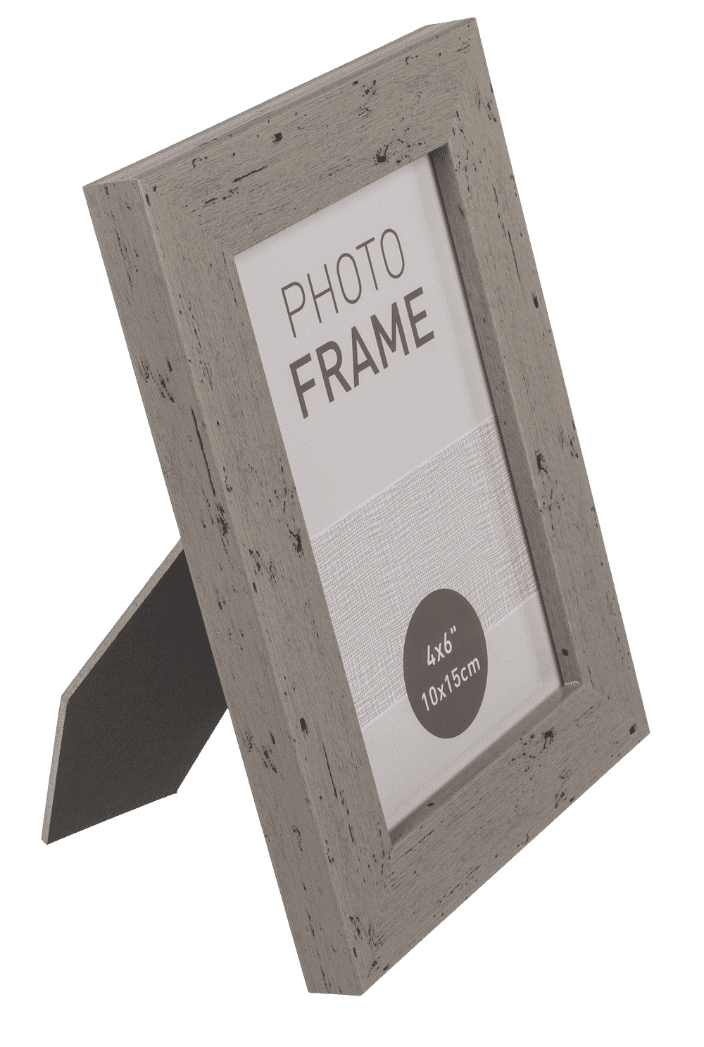 Pastel coloured plastic photo frame in wooden,