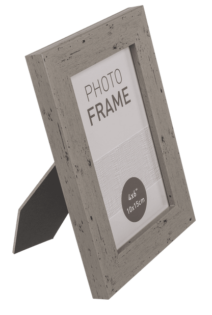 Pastel coloured plastic photo frame in wooden,