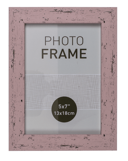 Pastel-Coloured Plastic Photo Frame in Wooden,