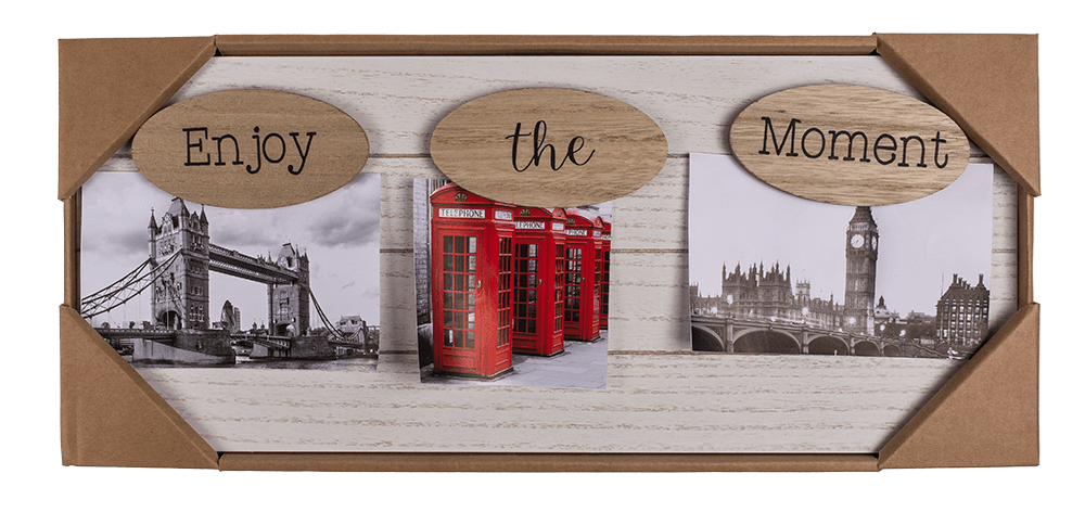 Wooden photo frame, Enjoy the moment,