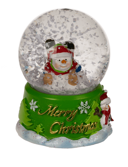 Polyresin snow globe, Merry Christmas,
