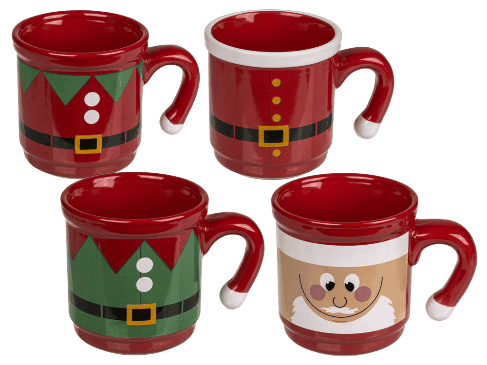 Mug with Christmas design (Santa Claus & Santa,