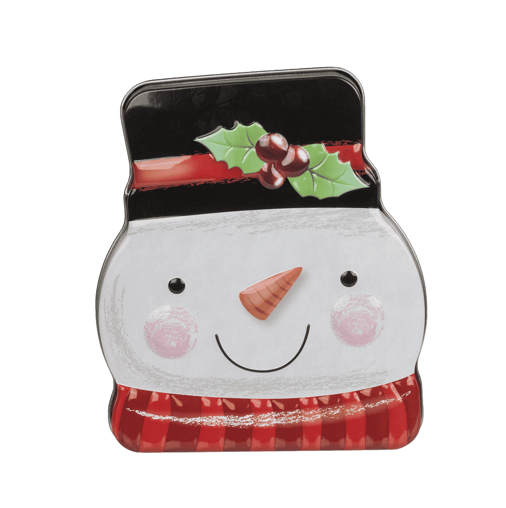 Metal tin, snowman & santa assorted,