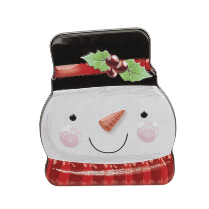 Metal tin, snowman & santa assorted,