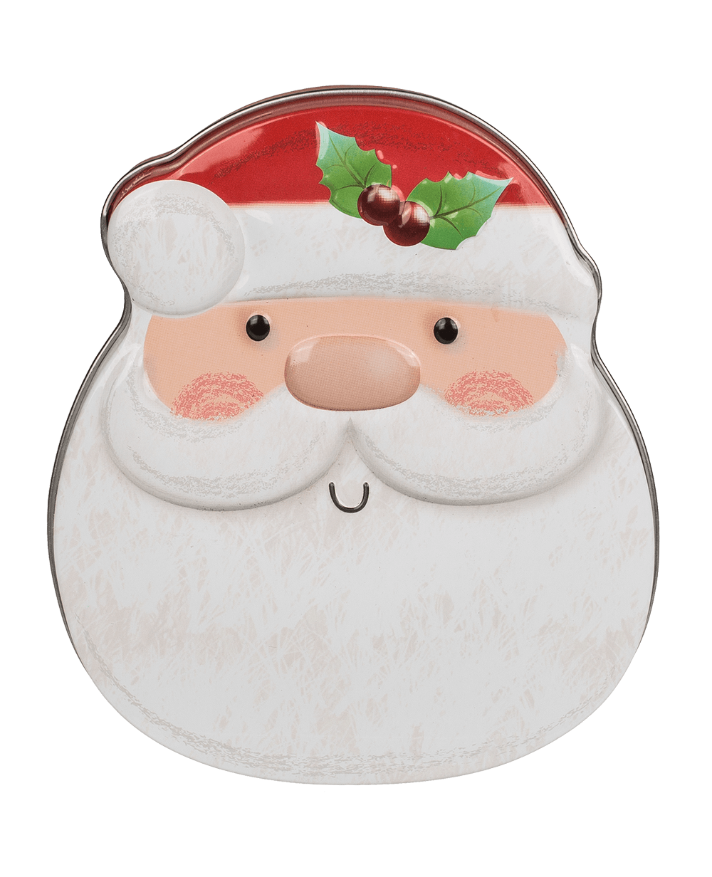 Metal tin, snowman & santa assorted,