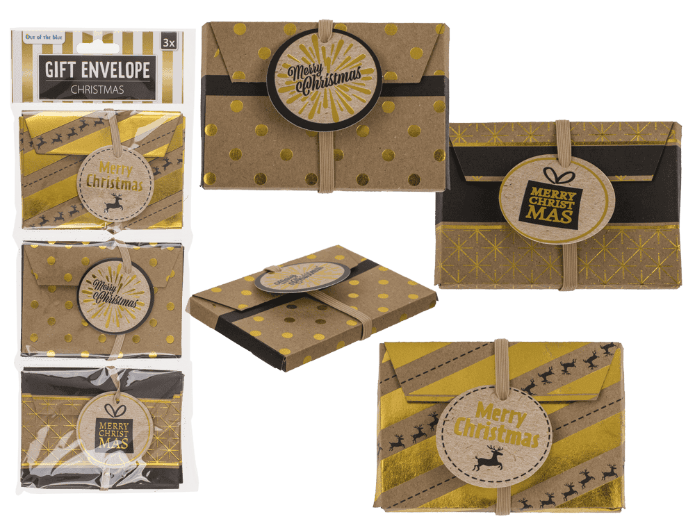 Gift envelope for money, set of 3, Merry Christmas