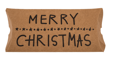 Kraft paper pillow box, Christmas,