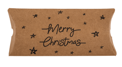 Kraft paper pillow box, Christmas,