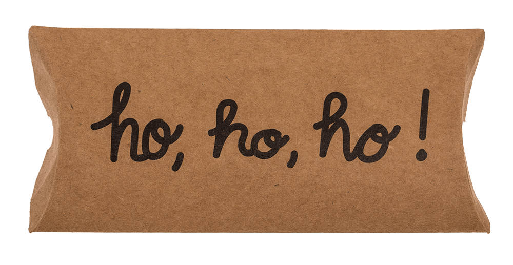 Kraft paper pillow box, Christmas,