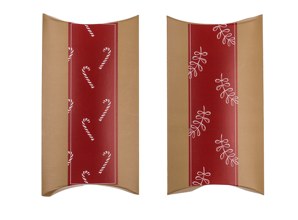 Red/nature coloured advent calender,