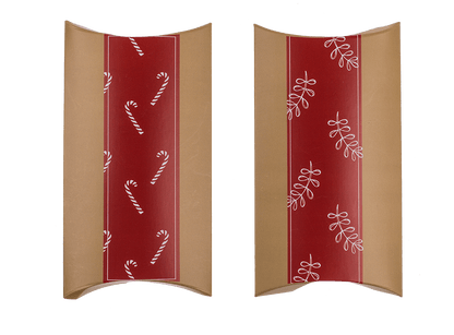 Red/nature coloured advent calender,