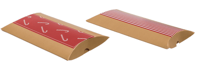 Red/nature coloured advent calender,