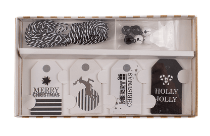 Gift tags, Silver shine, including 6 bells