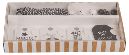 Gift tags, Silver shine, including 6 bells