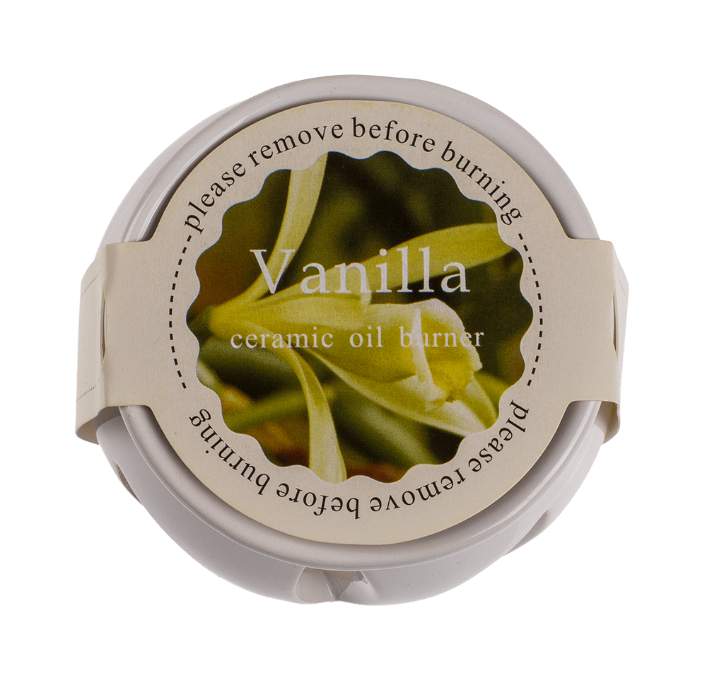 White ceramic aroma lamp with scented melts,