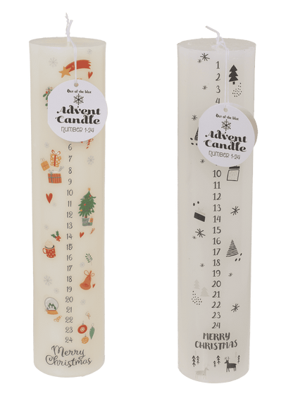 Pillar candle, advent candle 1-24,