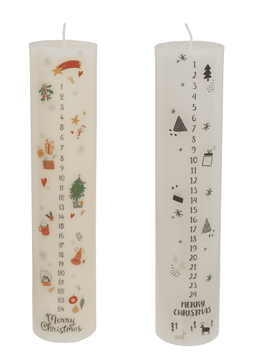 Pillar candle, advent candle 1-24,