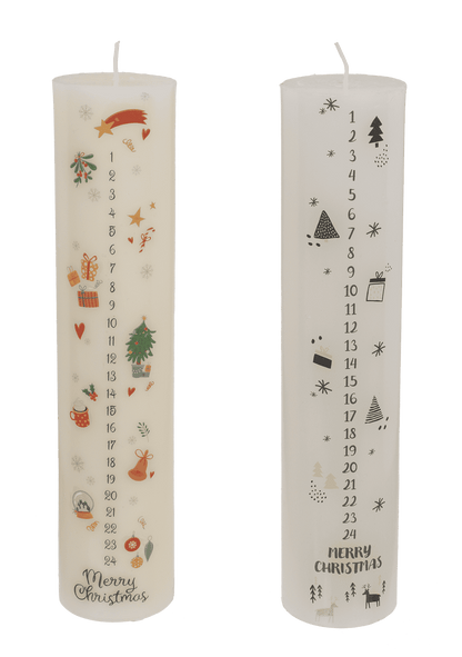 Pillar candle, advent candle 1-24,