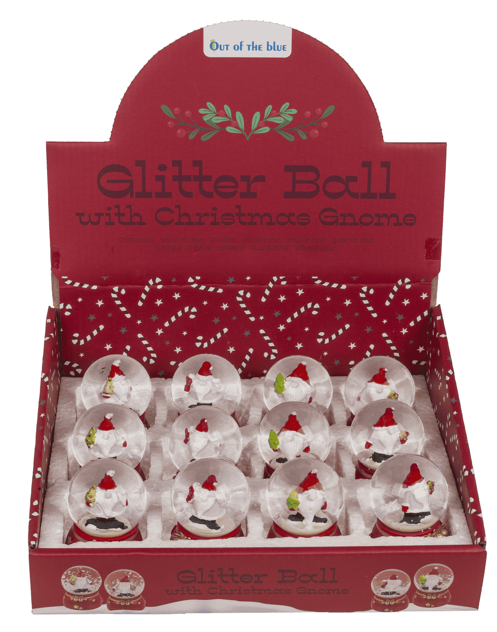 Snow globe, Gnome, on base, 4.5 x 4.5 x 6 cm,