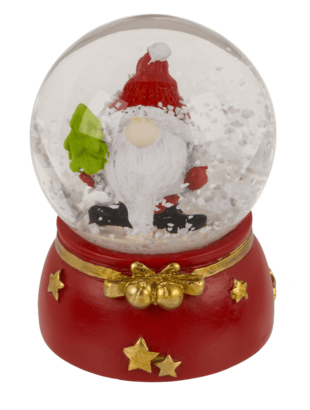 Snow globe, Gnome, on base, 4.5 x 4.5 x 6 cm,