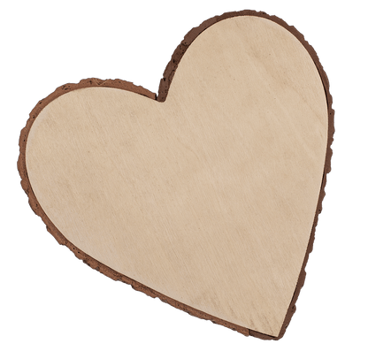 Decorative wooden slice, heart,