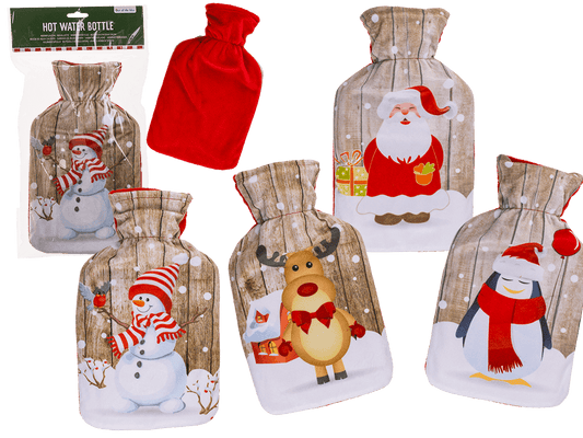 Hot water bottle Christmas Santa, penguin,