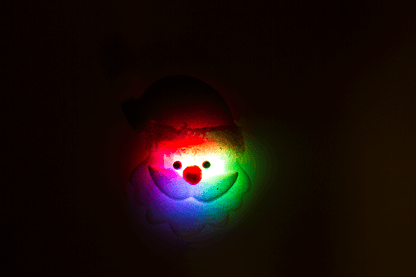 Fabric Santa pin with LED incl. batteries,